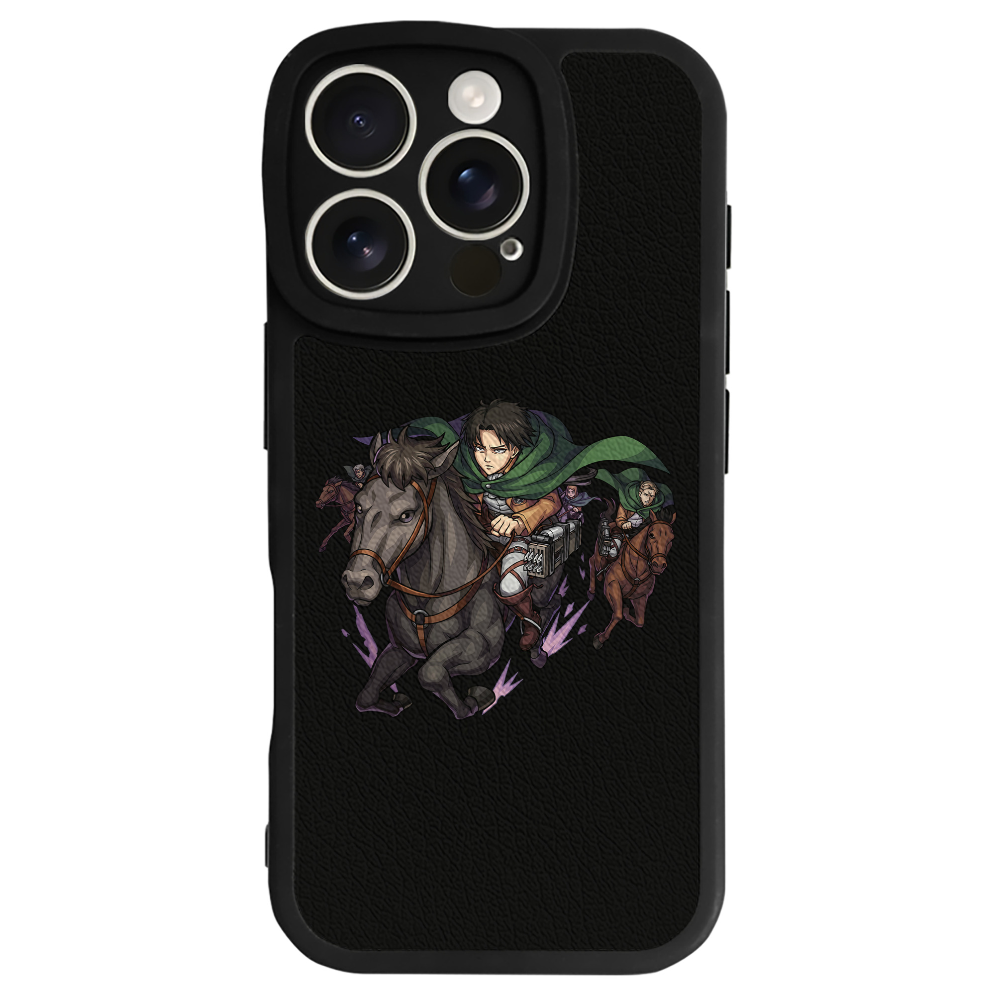（画像用） 進撃の巨人 リヴァイ·アッカーマン Attack on Titan Levi Ackerman 【iPhone 16シリーズ対応】シリコンスマホケース（レザー調） 材質：シリコン